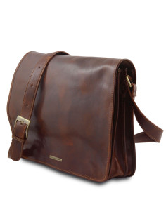 Messenger double - Borsa a Tracolla 2 Scomparti in Pelle 2