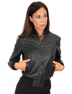 Bomber in pelle da donna - Serino | Made in Italy | Verapellestore.com